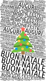 Biglietto auguri buon Natale albero - immagine 2
