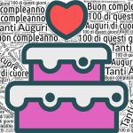 Biglietto auguri compleanno candela cuore