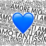 I love you blue heart greeting card