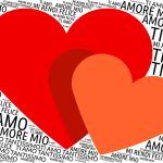 Biglietto auguri ti amo cuore doppio