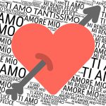 Happy birthday card I love you heart with arrow