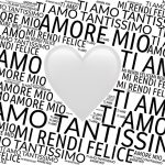 Biglietto auguri ti amo cuore bianco