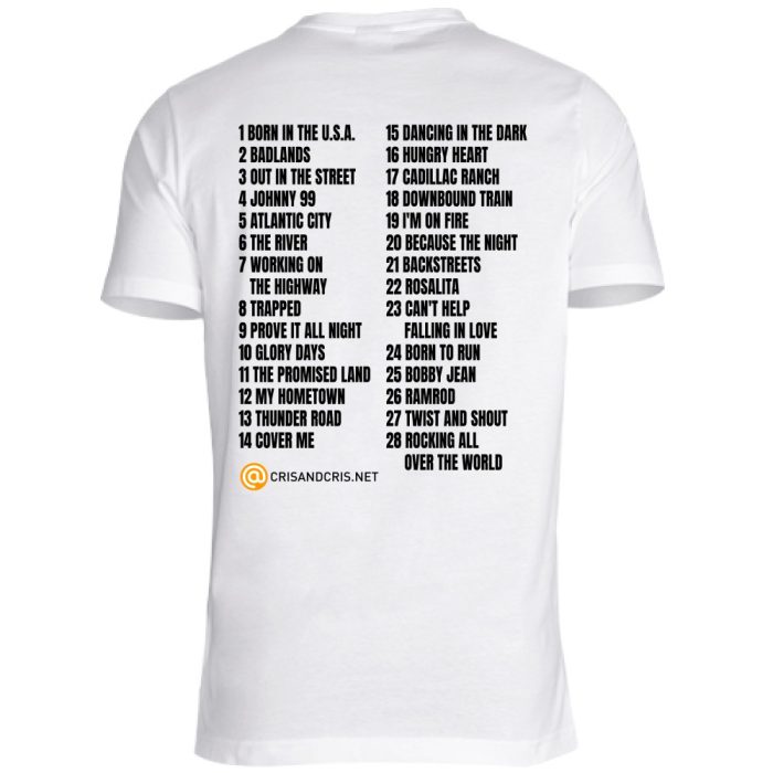 00328347-1.jpg Bruce Jersey 21-06-1985 Born in the USA Concert Schedule - Image 2