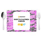 Personalized placemat with phrase