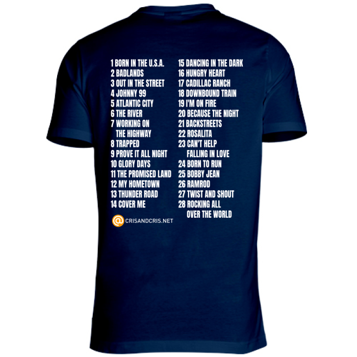 idea-regalo-maglia-Bruce-Springsteen-Scalette-concerti-Back-navy Bruce Jersey 21-06-1985 Born in the USA Concert Lineups - Image 4
