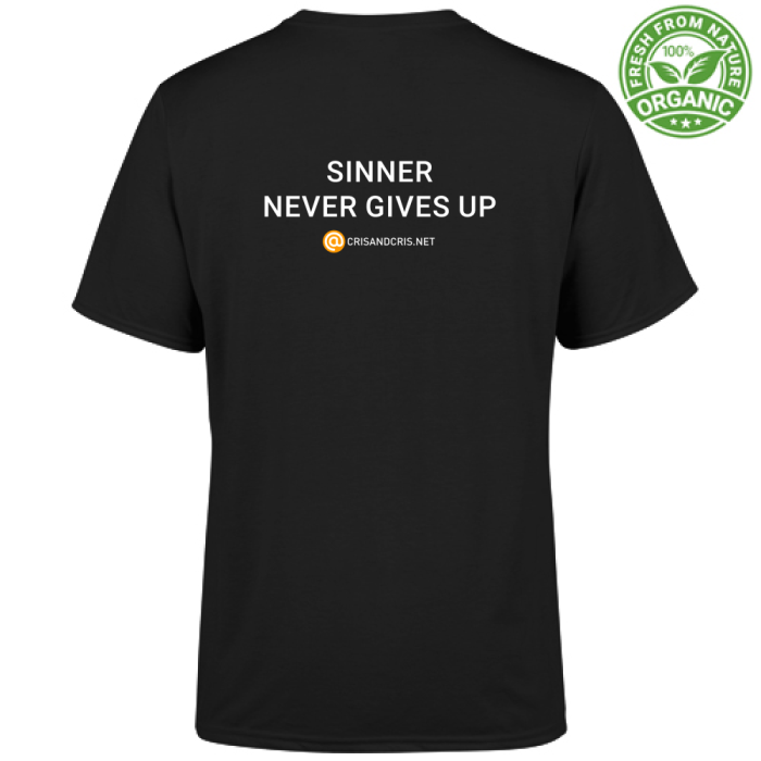 idea_regalo_maglia_sinner_motivazionale_Back-black Sinner Never Give Up T-shirt - Image 5