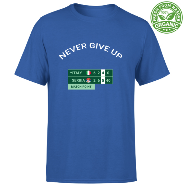 idea_regalo_maglia_sinner_motivazionale_Front-blueroyal Sinner Never Give Up T-shirt - Image 8