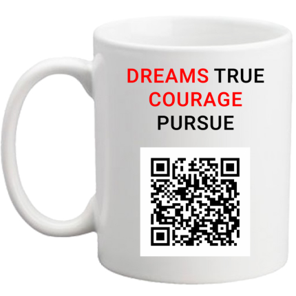 idea_regalo_tazza_motivazionale_dreams_true_courage_pursue