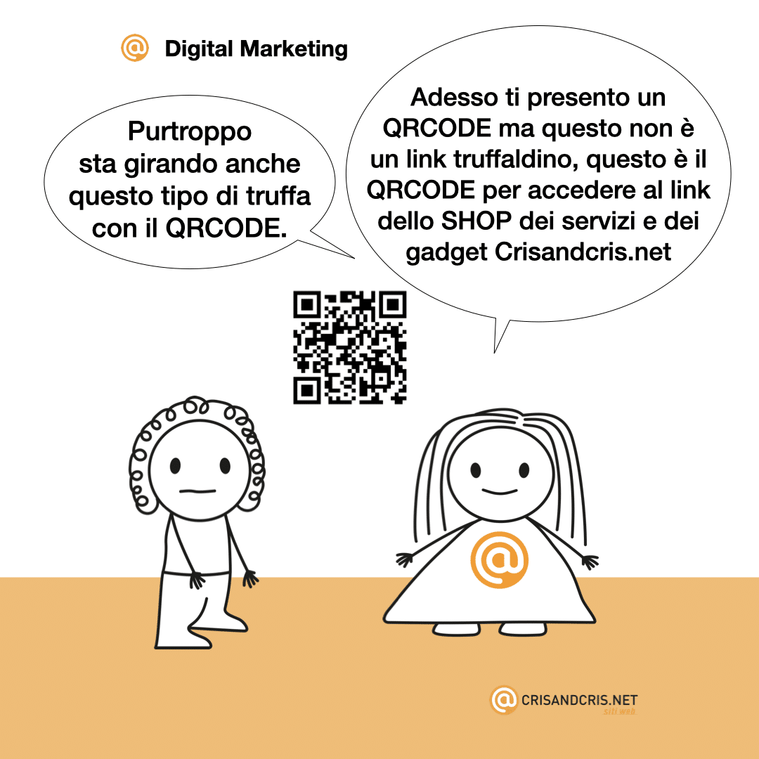 digital marketing qrcode web cartoons