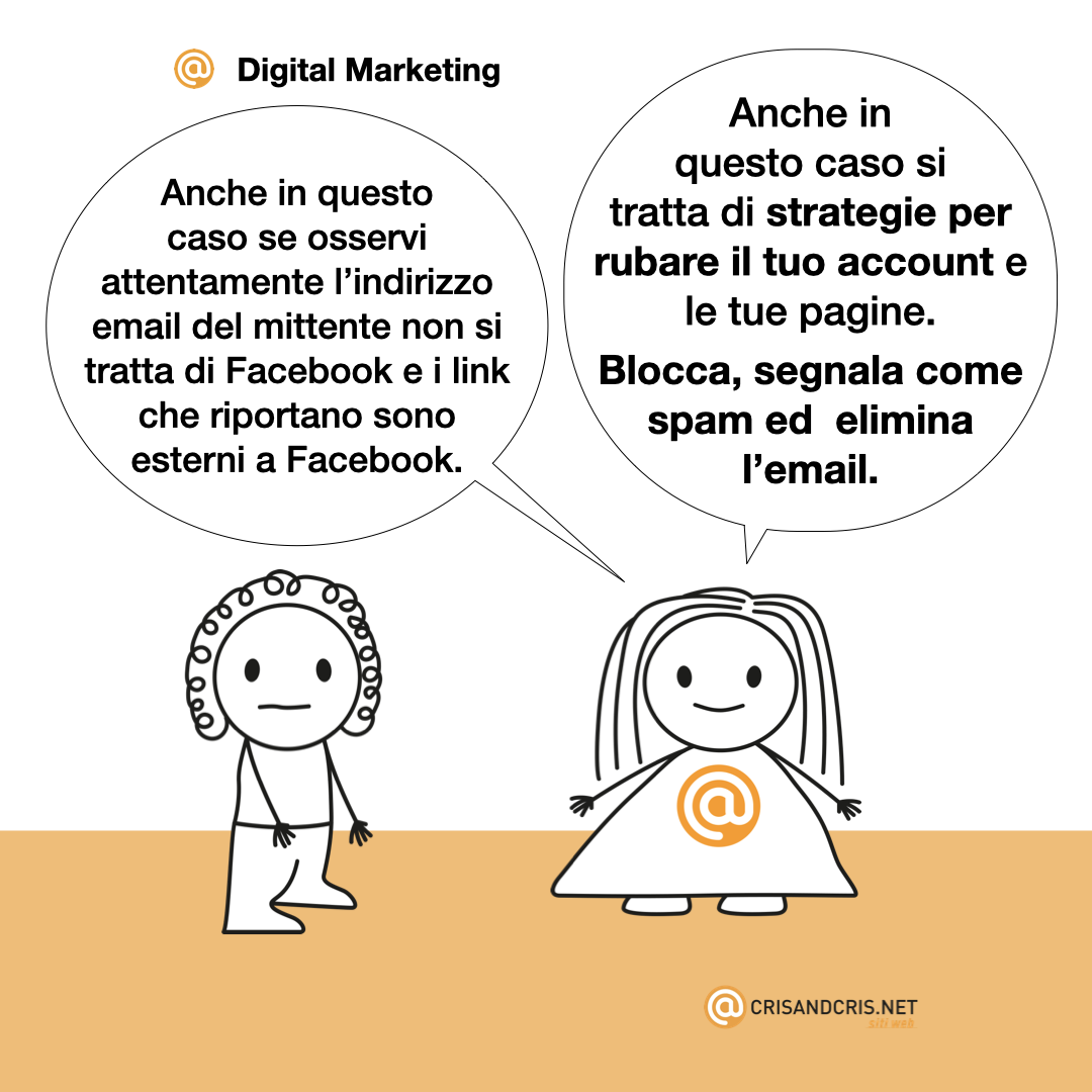 ‎Vignette sul web 2024 digital marketin truffa email facebook