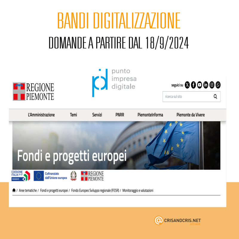 attivazione bandi digitalizzazione fondo perduto